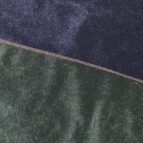 LAST CHANCENavy & Green Color Block Fleece Vest - Picture 3 of 5